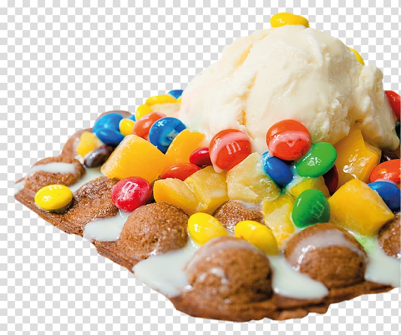 Ice cream Egg waffle Food Franchising, bubble Waffle transparent background PNG clipart