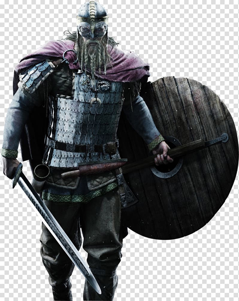 man in armor wielding sword and shield, War of the Vikings For Honor Warrior Hird, vikings transparent background PNG clipart