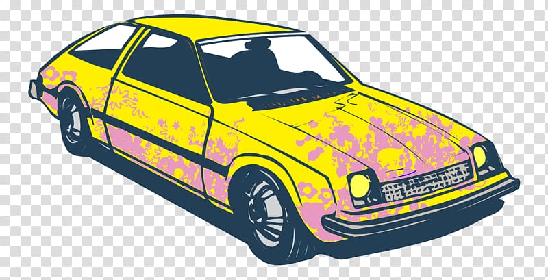 Car Illustration, Modern fashion cartoon car transparent background PNG clipart