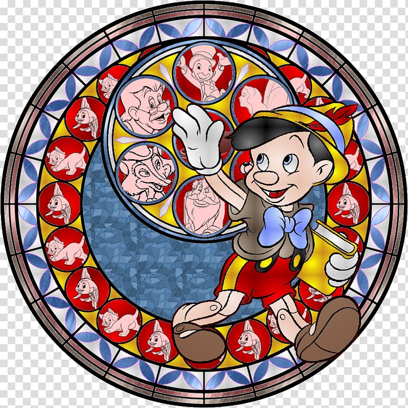 Pinocchio Winnie the Pooh Stained glass Drawing, pinocchio transparent background PNG clipart
