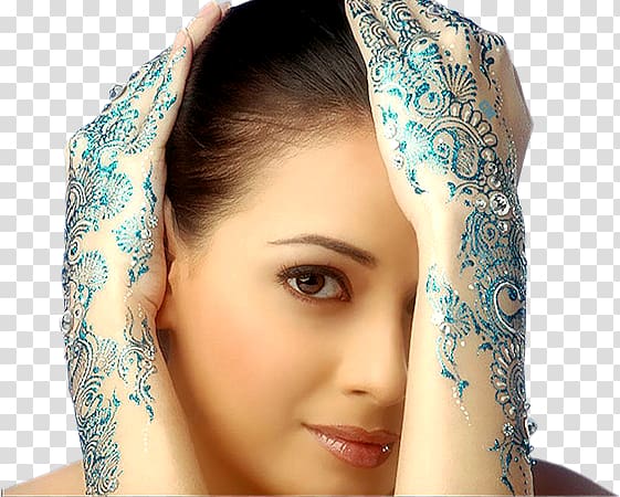 Dia Mirza Mehndi Woman Beauty Henna, woman transparent background PNG clipart