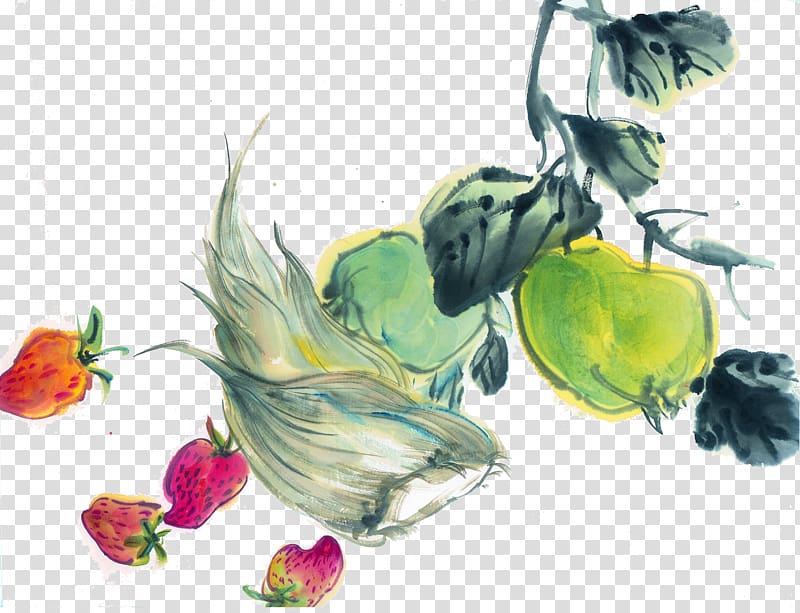 Vegetable Watercolor painting Ink wash painting Auglis, Illustration vegetable transparent background PNG clipart