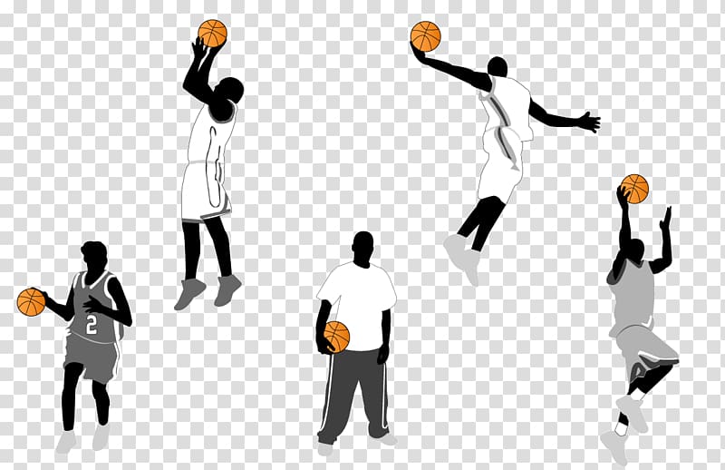 Basketball , Action Sports Basketball Silhouette transparent background PNG clipart