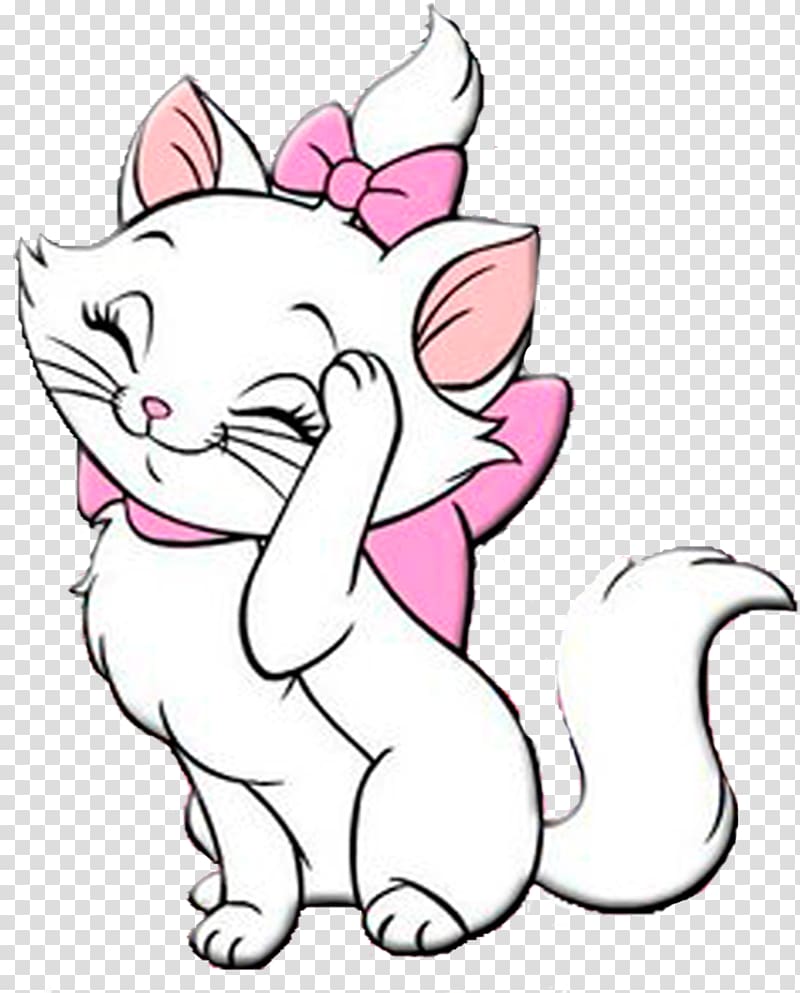 white cat illustration, Cheshire Cat Marie Kitten, kitten transparent background PNG clipart