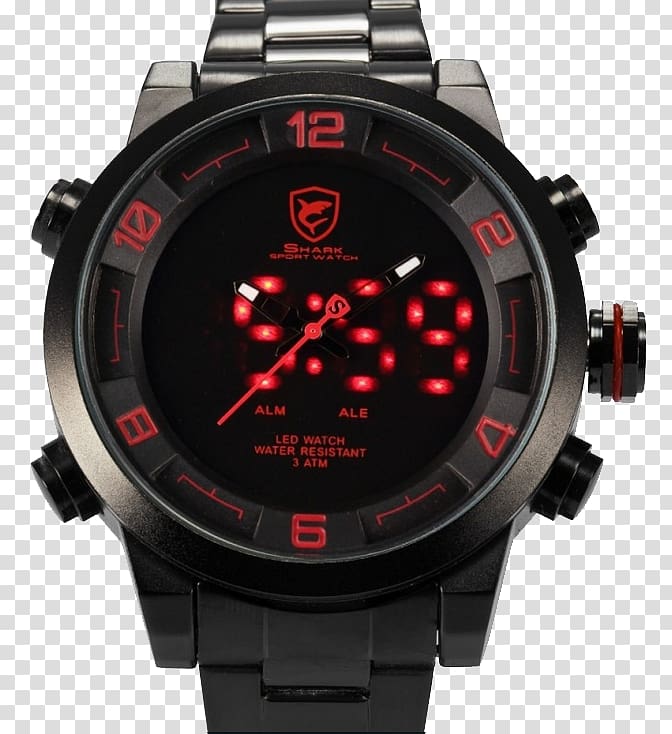 SHARK Sport Watch Quartz clock Water Resistant mark Dial, exquisite coffee transparent background PNG clipart