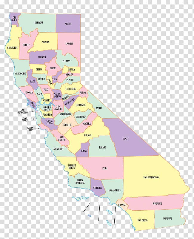 List Northern California Map County Geography, california transparent background PNG clipart