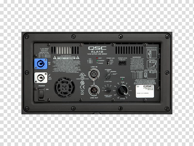 Line array Loudspeaker QSC Audio Products Subwoofer, array transparent background PNG clipart