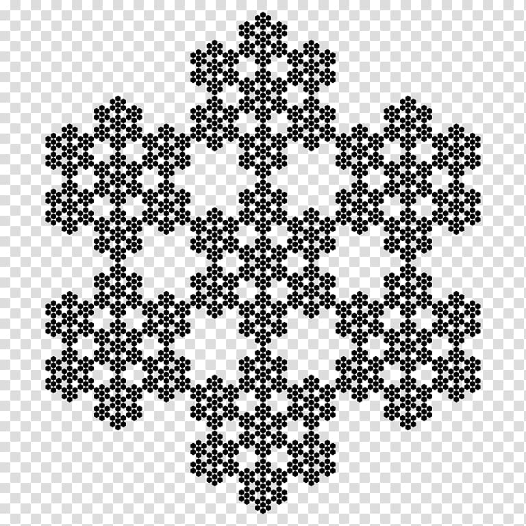 Fractal dimension n-flake Koch snowflake Hausdorff dimension, shape transparent background PNG clipart