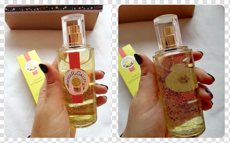 Glass bottle Perfume Roger & Gallet Devilwood Flavor, osmanthus transparent background PNG clipart