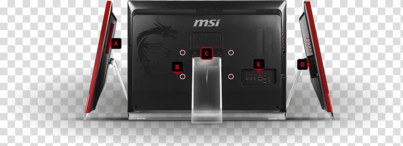 All in One Gaming MSI PPCAIO0235 Gaming 27 6QE-001EU Windows 10 Home Intel Core i7-6700HQ 27 LED Full HD Anti-Flicker 16 GB DD S0208068 Computer AIO MSI Gaming 24 6QE 4K-013EU (Red) Terabyte, Computer transparent background PNG clipart