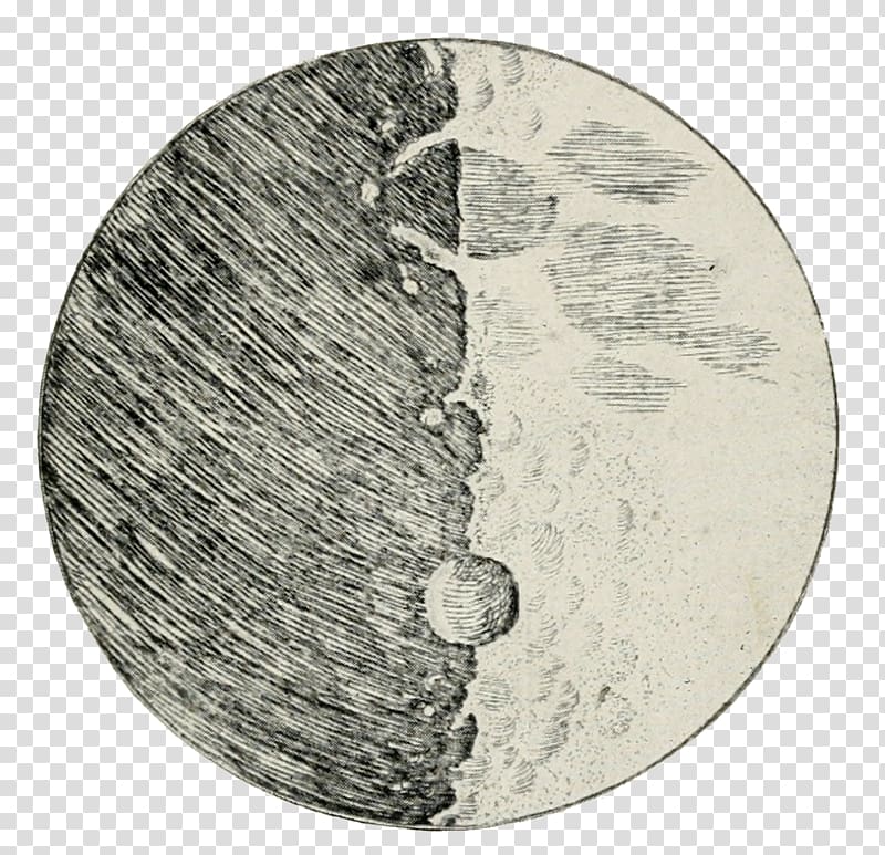 Sidereus Nuncius Drawing Moon Impact crater Telescope, fig transparent background PNG clipart