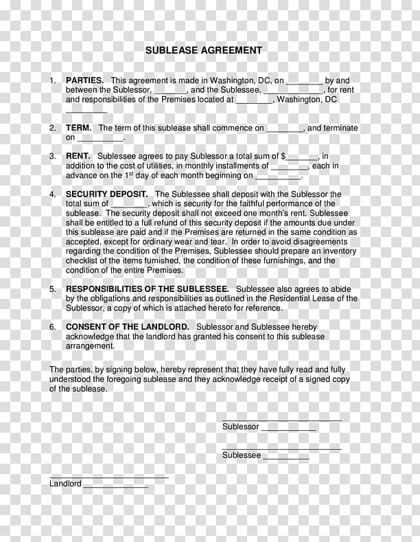 Rental agreement Lease Contract Form Template, house transparent background PNG clipart