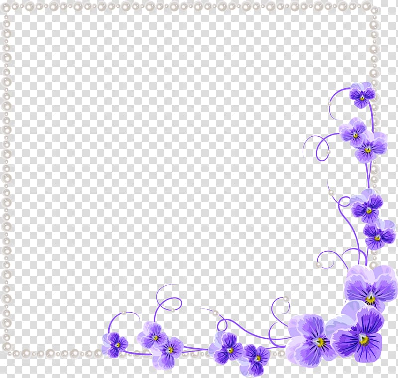 purple orchid flower border texture transparent background PNG clipart