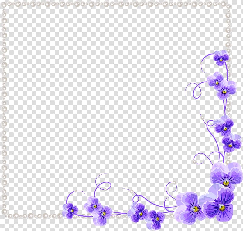 Purple Orchid Flower Border Texture Transparent Background Png Clipart 