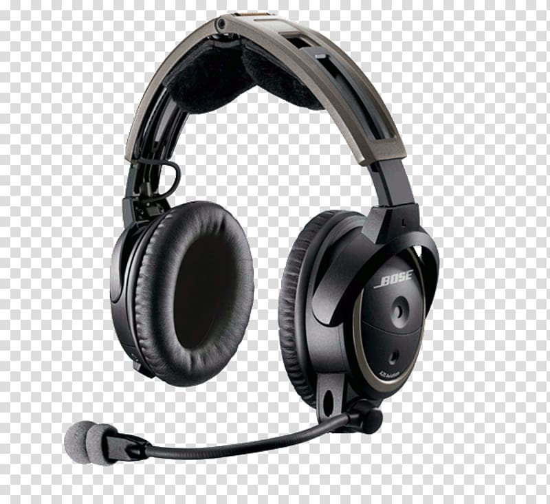Headset Headphones Active noise control Bose Corporation Bose A20, headphones transparent background PNG clipart