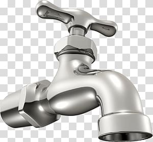 gray faucet, Metal Tap transparent background PNG clipart