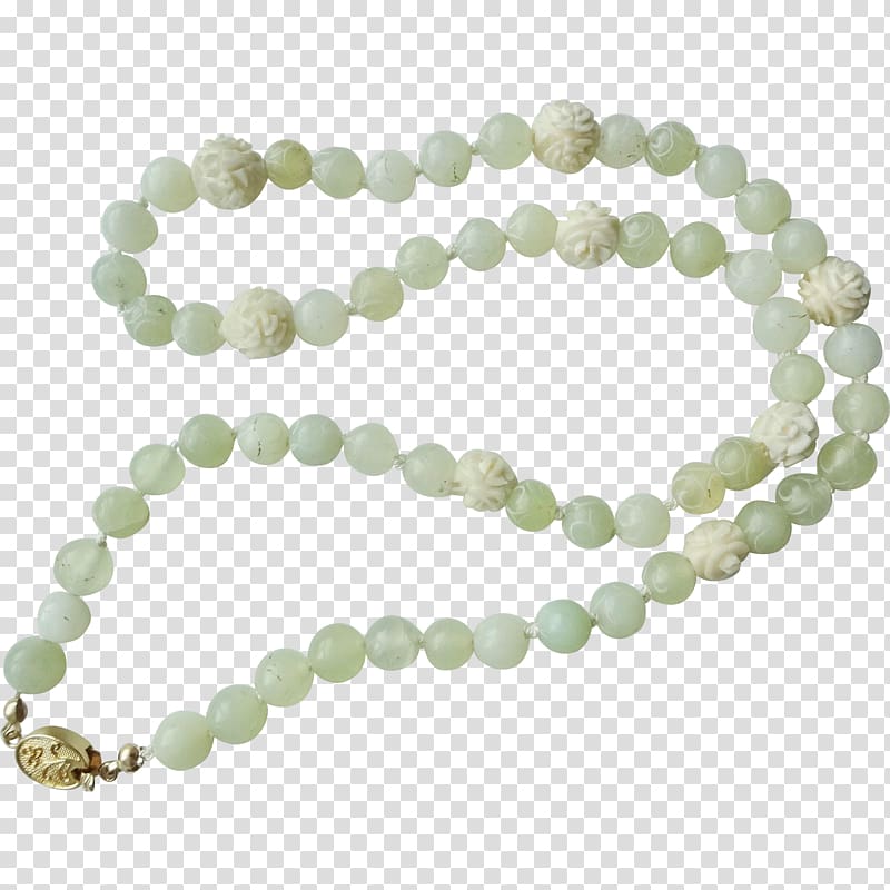 Jade Bead Necklace Bracelet, necklace transparent background PNG clipart