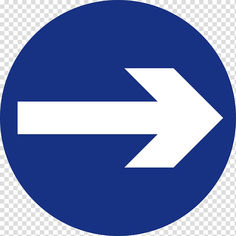 right arrow signage, Right Turn Traffic Sign transparent background PNG clipart