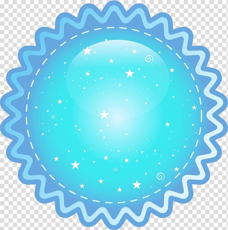 blue star circle pattern transparent background PNG clipart