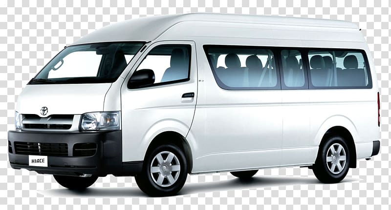 white Toyota Super Grandia, Toyota HiAce Car Toyota Coaster Van, bus transparent background PNG clipart