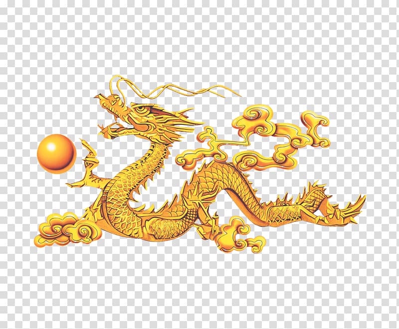 China Dragon Pixel Icon, Golden Dragon transparent background PNG clipart