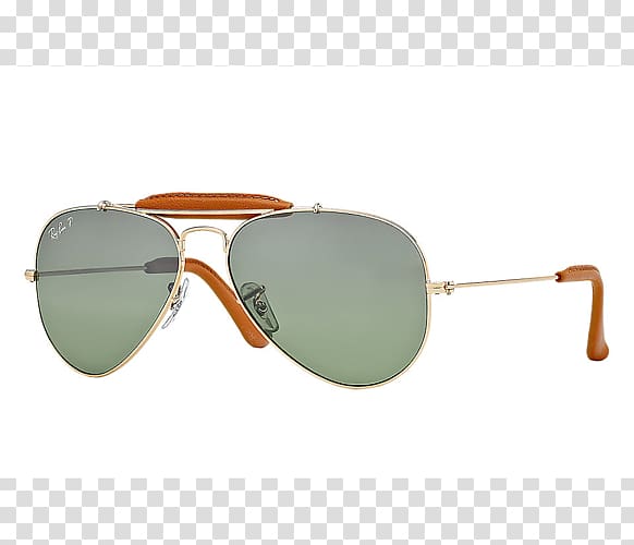 Ray-Ban Outdoorsman Aviator sunglasses, polarizer driver's mirror transparent background PNG clipart