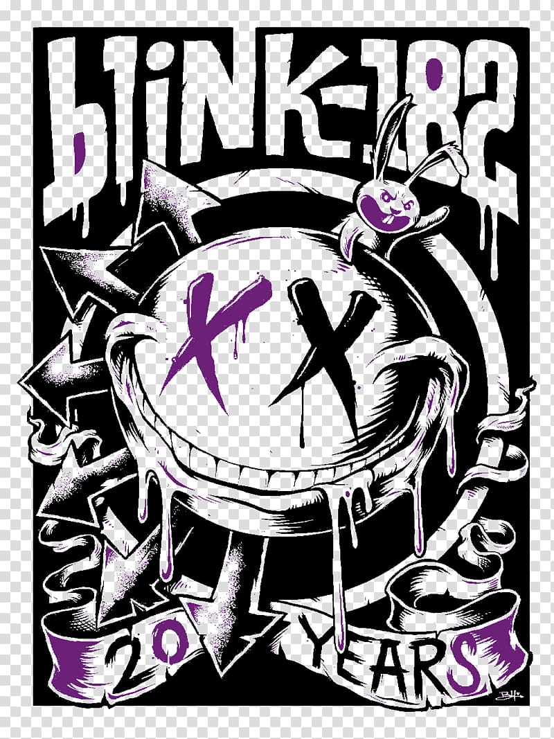20th Anniversary Tour Blink-182 Tour Poster Music, punk transparent background PNG clipart