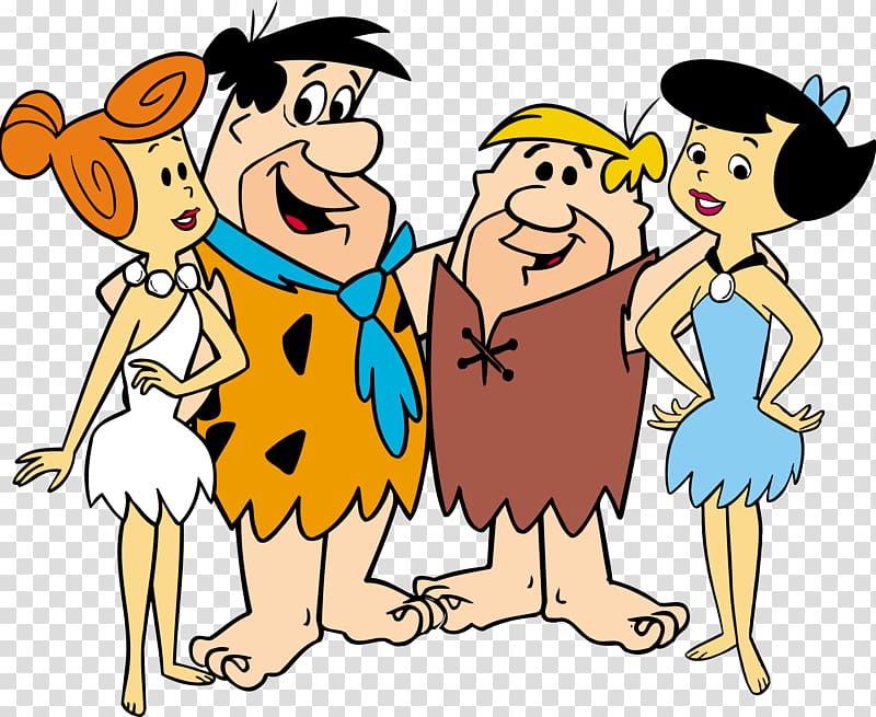 Fred Flintstone Pebbles Flinstone Barney Rubble Betty Rubble Bamm-Bamm Rubble, others transparent background PNG clipart