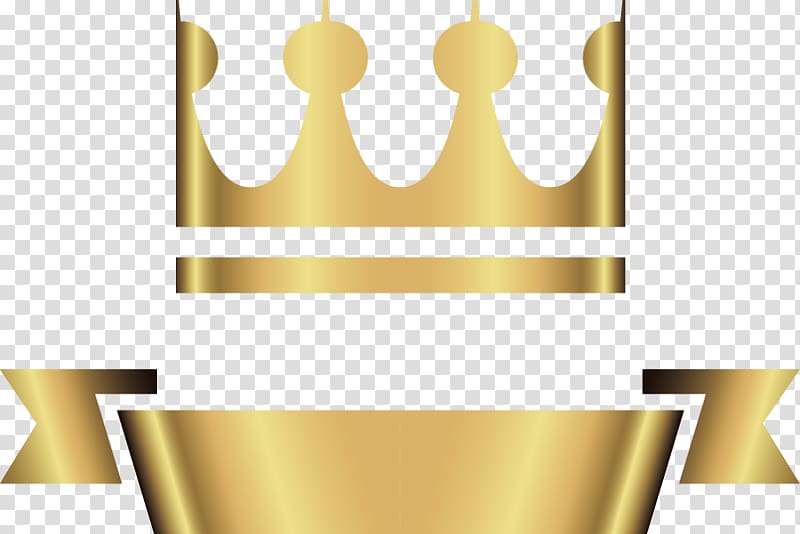 Yellow Metal, Golden Crown transparent background PNG clipart