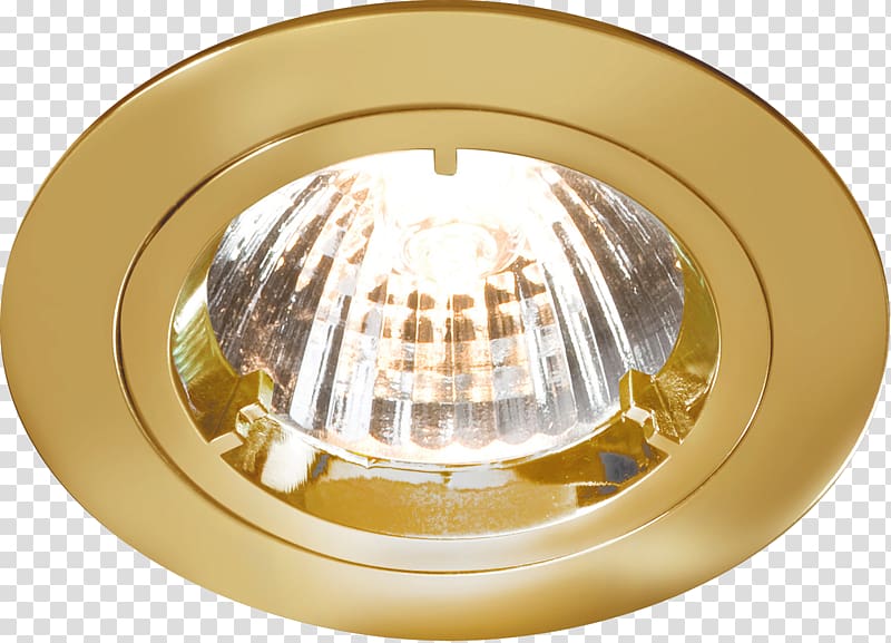 Lighting Recessed light Multifaceted reflector Brass, downlights transparent background PNG clipart