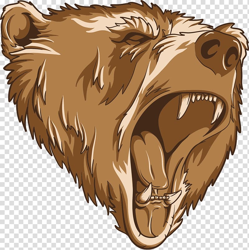 Grizzly bear Growling , bear transparent background PNG clipart