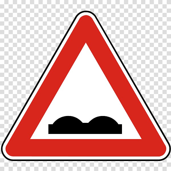 Traffic sign Warning sign Speed bump Road, road transparent background PNG clipart