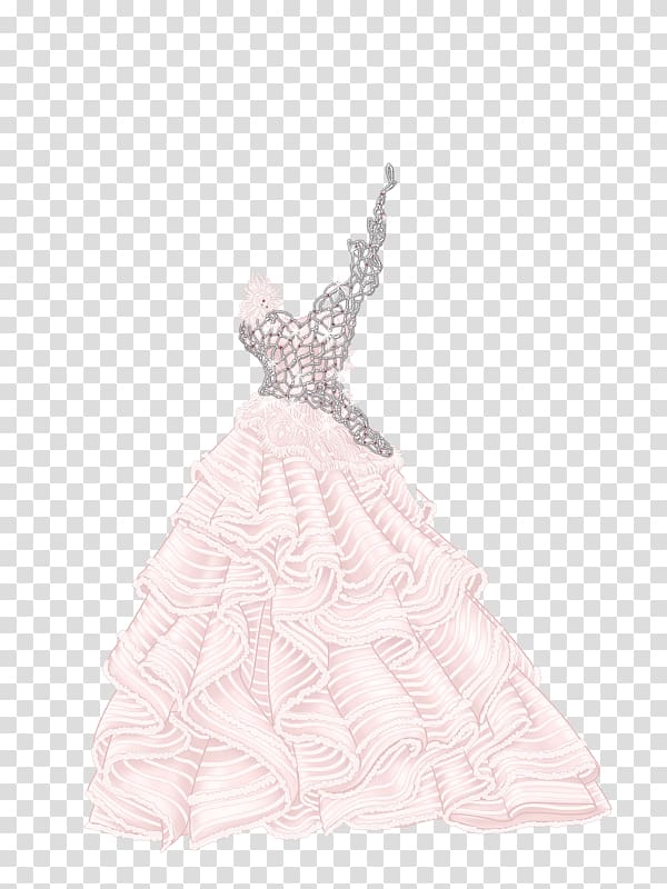 Gown Costume design Pink M Ruffle, branch dress up transparent background PNG clipart