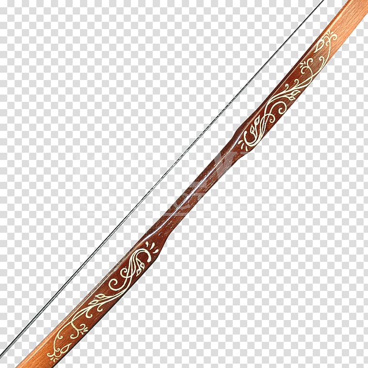 larp bows Bow and arrow Recurve bow Longbow, Arrow transparent background PNG clipart