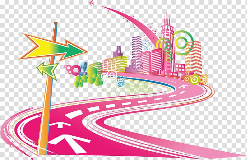 , Cartoon road transparent background PNG clipart