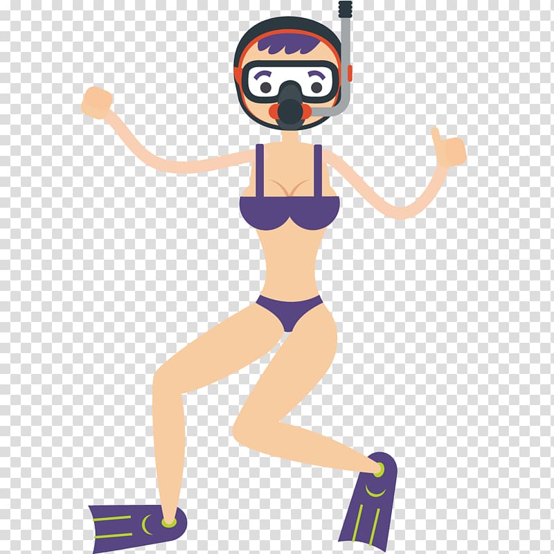 , Diving Girl transparent background PNG clipart