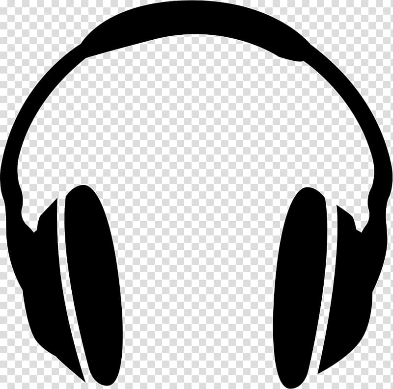 headphones grayscale illustration, Headphones Audio , cartoon headphones transparent background PNG clipart