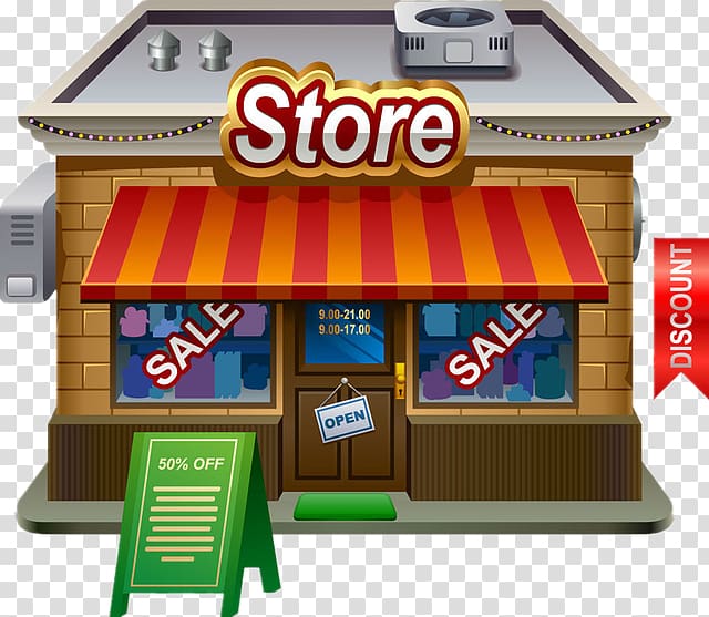 Grocery store Retail Free content, cartoon grocery store transparent background PNG clipart