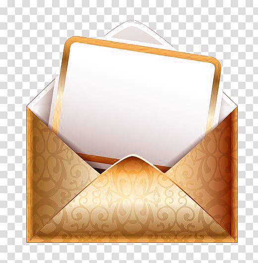 gold noble creative envelope transparent background PNG clipart