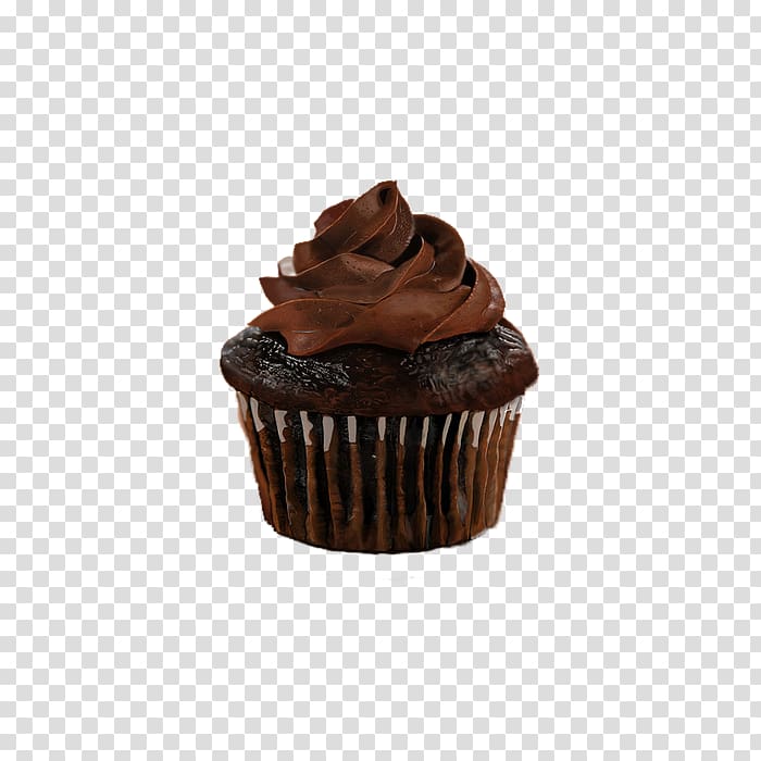 chocolate cupcake, Cupcake Chocolate cake Ganache Chocolate brownie Muffin, Chocolate Cupcakes transparent background PNG clipart