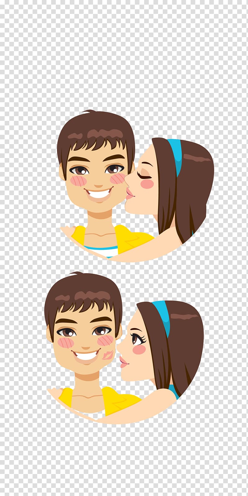 Euclidean Kiss Love, color love kiss kiss couple transparent background PNG clipart