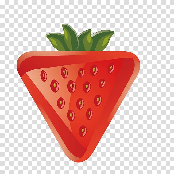 Strawberry Auglis Cartoon Aedmaasikas, Crystal strawberry fruit transparent background PNG clipart