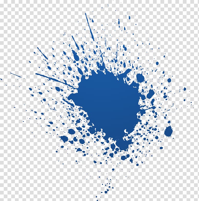 Color Ink Paint Blue, brushes transparent background PNG clipart