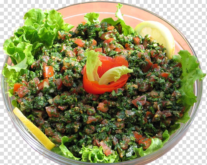 Tabbouleh Lebanese cuisine Fattoush Vegetarian cuisine Falafel, parsley transparent background PNG clipart