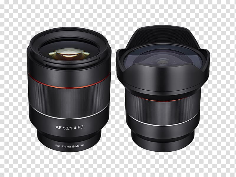 Samyang Optics Canon EF lens mount Sony E-mount Camera lens Autofocus, LENS transparent background PNG clipart