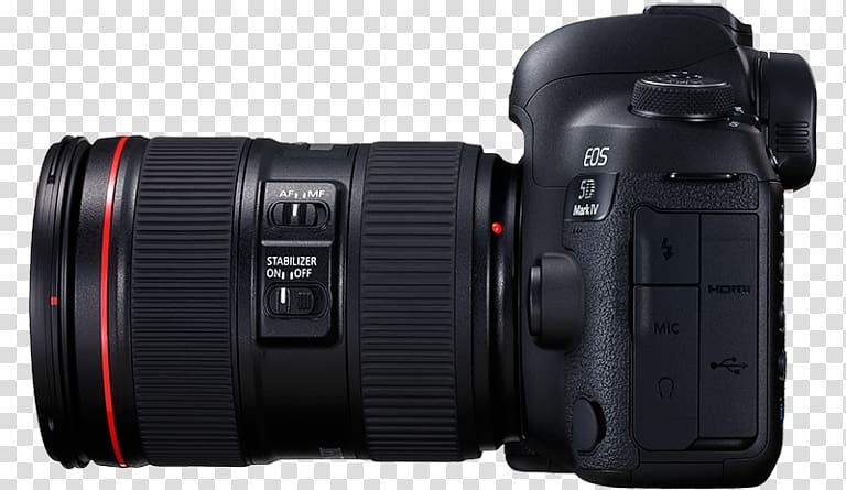 Canon EOS 5D Mark IV Canon EOS 5D Mark III Canon EF 24–105mm lens Canon EF 24-70mm, camera lens transparent background PNG clipart