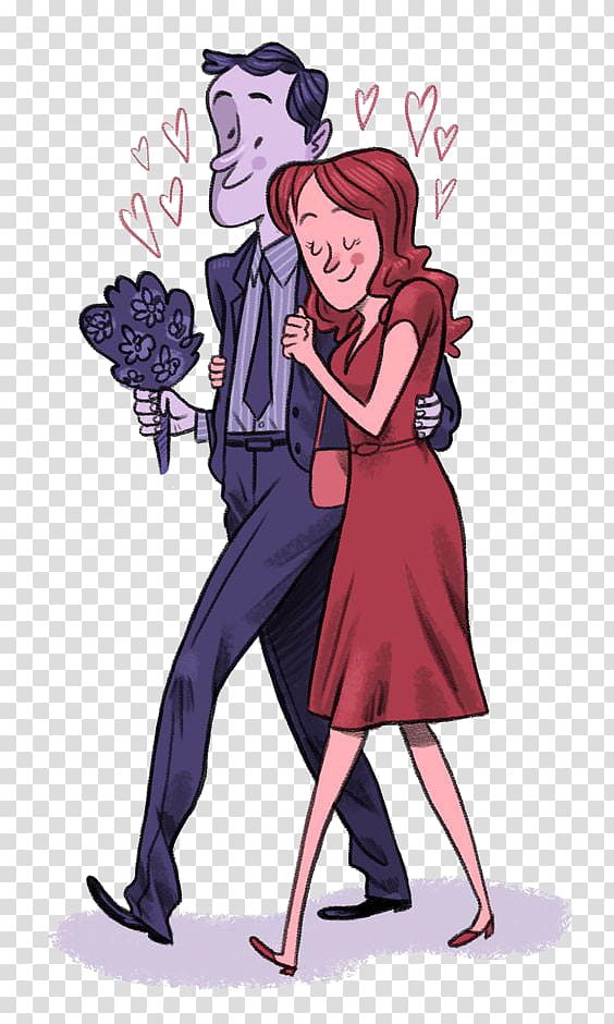 Love couple Significant other, Cartoon couple transparent background PNG clipart