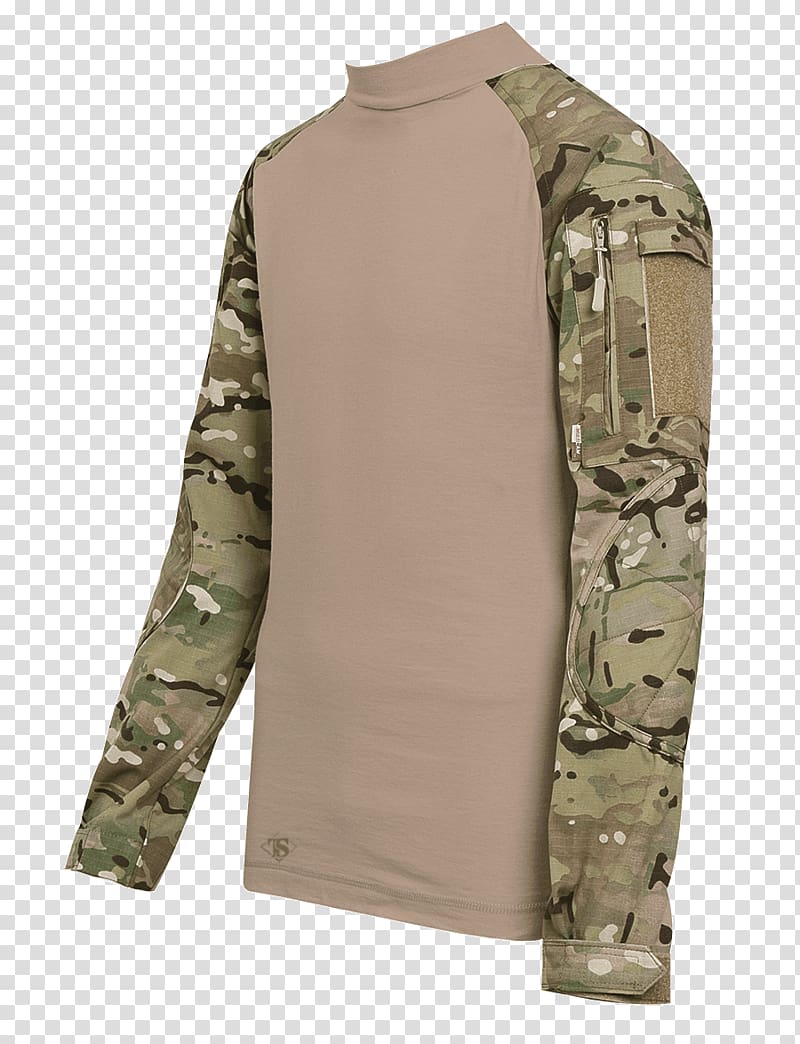 MultiCam Army Combat Shirt Tru-Spec Short Sleeve 1/4 Zip Combat Shirt, multicam flight suit transparent background PNG clipart