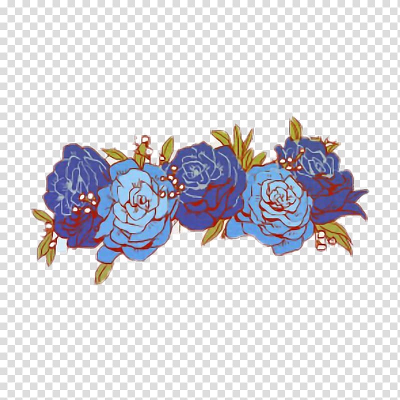 Flower Wreath Crown Floral design Blue, flower transparent background PNG clipart