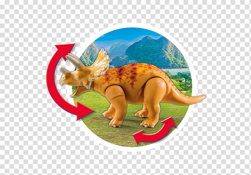 Playmobil Dinosaur Triceratops Off-road vehicle Jeep, dinosaur transparent background PNG clipart
